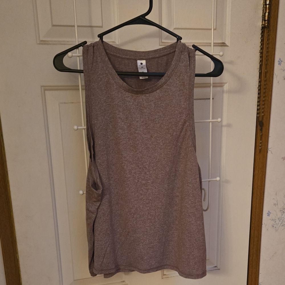 Yogalicious Gray Relaxed Sleeveless Tank Top